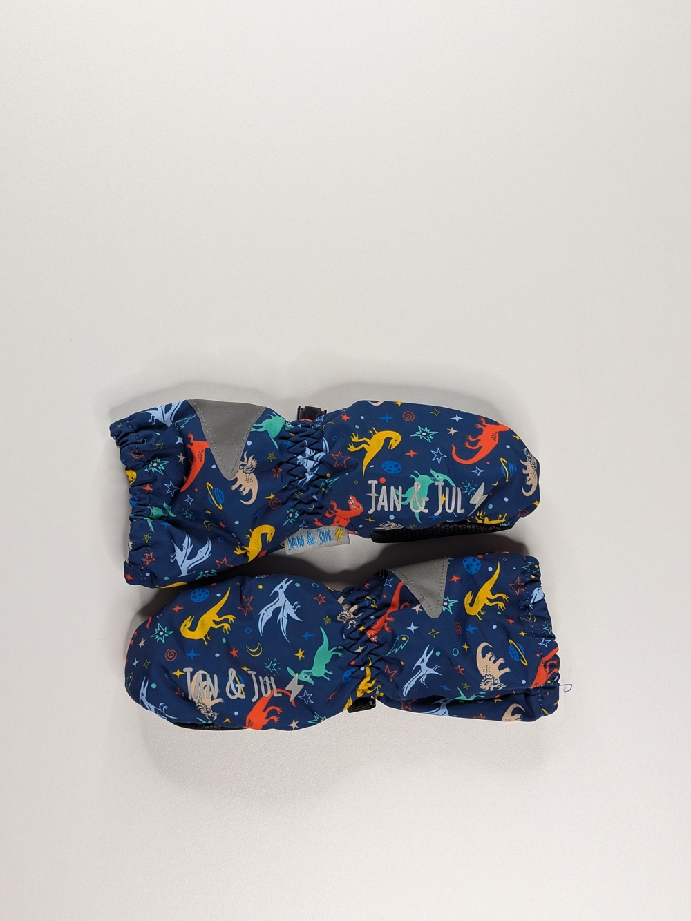 Jan & Jul Kids Blue Dinosaur Waterproof Mittens